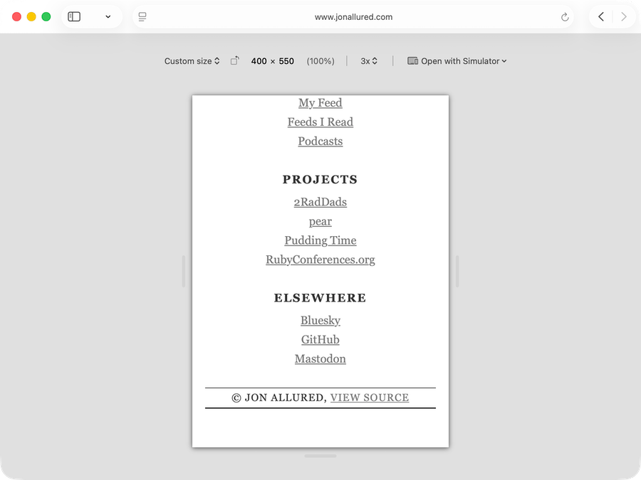 mobile footer before screenshot